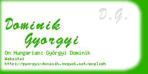 dominik gyorgyi business card